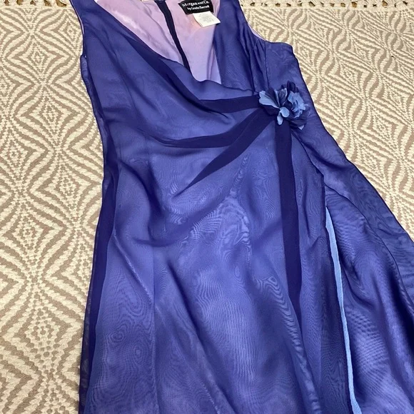 Morgan and Co. by Linda bernell size 8 bridesmaids dress blue periwinkle - Picture 6 of 9
